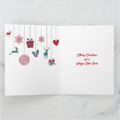 Carte 1950 Christmas Woman with Christmas Tree (Intérieur)