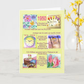 Carte 1950 l'année vous étiez nés (Fleur jaune)