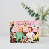 Carte 1950's Afternoon Tea Joyeux anniversaire (Debout devant)