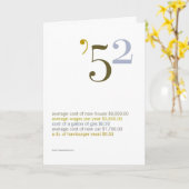 Carte 1952 Anniversaire Fun Facts (Fleur jaune)