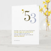 Carte 1953 anecdotes amusantes d'anniversaire (Fleur jaune)