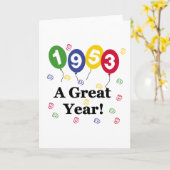 Carte 1953 un anniversaire de grande année (Fleur jaune)