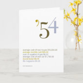 Carte 1954 anecdotes amusantes d'anniversaire (Fleur jaune)