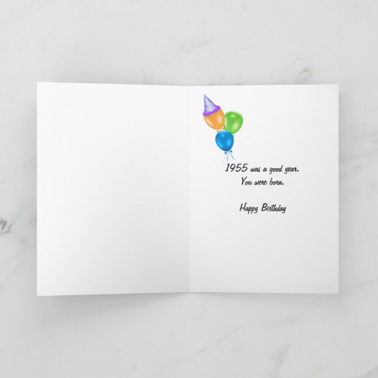 Carte 1955 Anniversaire Année Fun Faits (Intérieur)