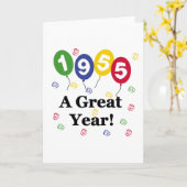 Carte 1955 Un grand anniversaire (Fleur jaune)