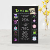 Carte 1956 Birthday Fun Facts (Fleur jaune)