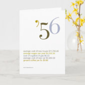 Carte 1956 Birthday Fun Facts (Fleur jaune)