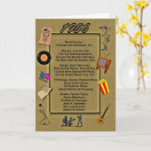 Carte 1956 Great Events Birthday Card (Fleur jaune)