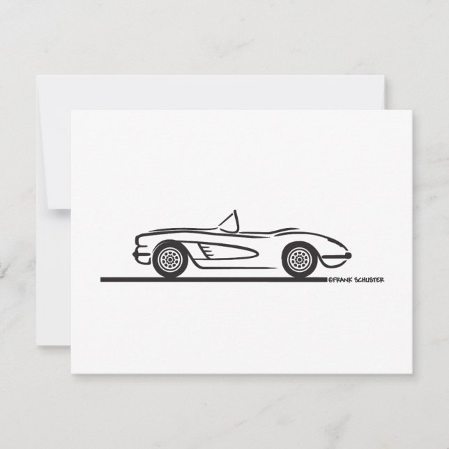 Carte 1959 1960 Chevrolet Corvette (Devant)