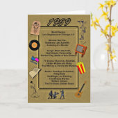 Carte 1959 Great Events Birthday Card (Fleur jaune)