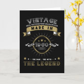 Carte 1960 Né Anniversaire Vintage (Fleur jaune)