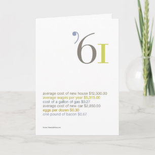 Carte 1961 Anniversaire Fun Facts