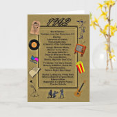 Carte 1962 Great Events Birthday Card (Fleur jaune)