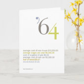 Carte 1964 anecdotes amusantes d'anniversaire (Fleur jaune)