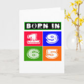 Carte 1965 conceptions d'anniversaire (Fleur jaune)