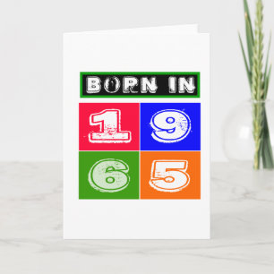 Carte 1965 conceptions d'anniversaire