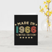 Carte 1966 60th Birthday,funny Retro 2026 Gift Him,dad,f (Fleur jaune)