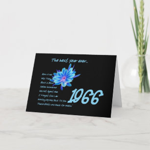 Carte 1966 Anniversaire - La meilleure année jamais pass