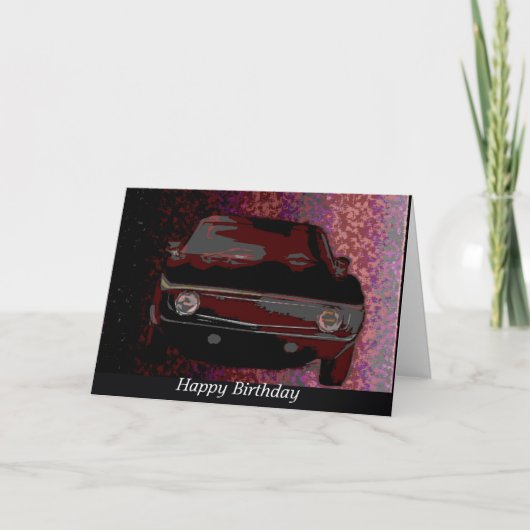 Carte 1969 Camaro, Joyeux Anniversaire (Devant)