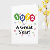 Carte 1972 un anniversaire de grande année (Fleur jaune)