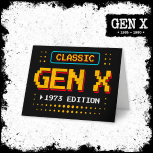 Carte 1973 Gen X Classic Retro Gamer Jeu Anniversaire