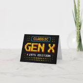Carte 1975 Gen X Classic Retro Gamer Jeu Anniversaire (Devant)