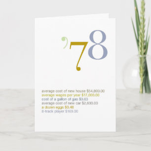 Carte 1978 Anniversaire Fun Facts