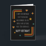 Carte 1980's Happy Birthday Retro Funny Best Friend<br><div class="desc">Transportez votre meilleur ami à l'époque radicale des années 1980 avec cette carte de voeux rétro super et hilarante. Conçu pour évoquer la nostalgie et le rire, c'est le choix parfait pour votre ami qui partage votre amour pour toutes les choses des années 80. Le recto de la carte présente...</div>