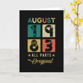 Carte 1983 Août Anniversaire Rétro (Fleur jaune)