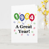 Carte 1984 Un grand anniversaire (Fleur jaune)
