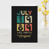 Carte 1989 Juillet Anniversaire Rétro (Fleur jaune)