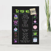 Carte 1991 AnniversaireFun Faits (Devant)