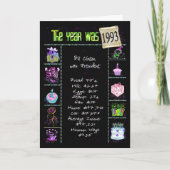 Carte 1993 Anniversaire avec Trivia Fun Faits (Devant)