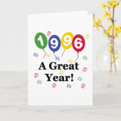 Carte 1996 Une Grande Année Anniversaire (Fleur jaune)