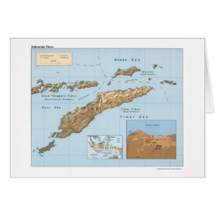 Carte 1999 de l'Indonésie Timor