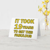 Carte 19 ans (Fleur jaune)