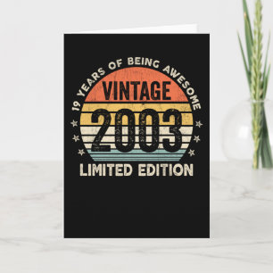 Carte 19 Ans d'être Incroyable Vintage 2003