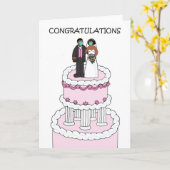 Carte 19 félicitations Mariages, afro-américain (Fleur jaune)