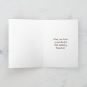 Carte 19e anniversaire : aspect bois faux rustique, "19" (Intérieur)