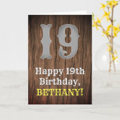 Carte 19e anniversaire : Pays inspiré par l'Ouest Look,  (Fleur jaune)