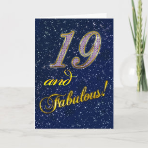 Carte 19e anniversaire pour quelqu'un Fabulous