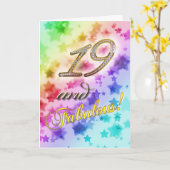 Carte 19e anniversaire pour quelqu'un Fabulous (Fleur jaune)