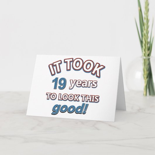Carte 19ème anniversaire de conception (Devant)