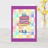 Carte 1-2-3...anniversaire ! (Fleur jaune)
