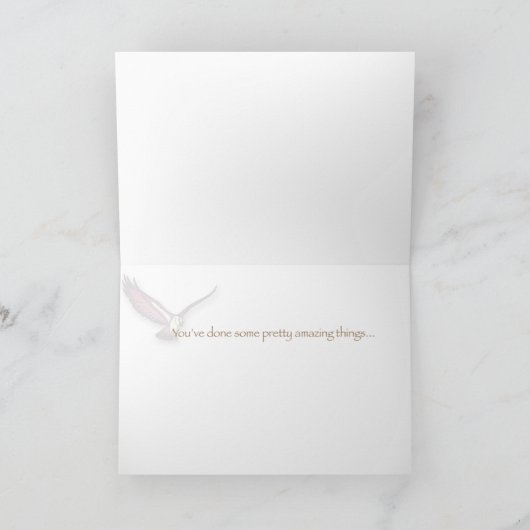 Carte 1 an Anniversaire de l'employé Félicitations Bird (Intérieur)