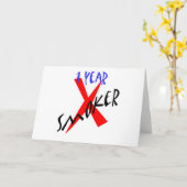 Carte 1 an Ex-fumeur rouge (Fleur jaune)