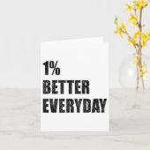 Carte 1% Better Every Day Motivation Quote Insrational S (Fleur jaune)
