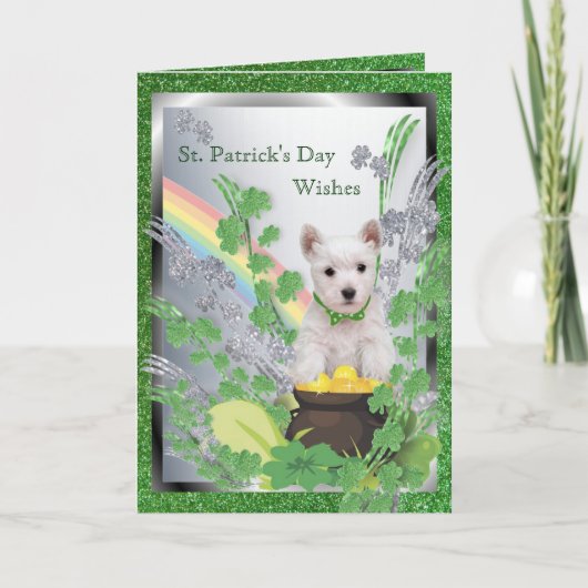 Carte 1. Chiot Westie Numéro Un Message Spirituel (Devant)