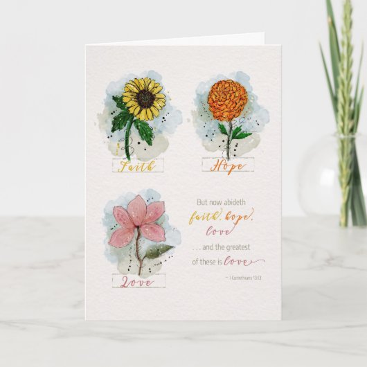 Carte 1 Cor 13:13 Plus grand est l'amour (Devant)