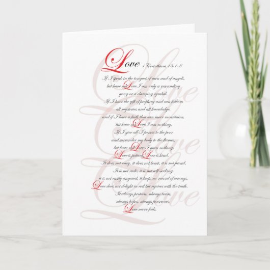 Carte 1 Corinthiens 13 (Devant)